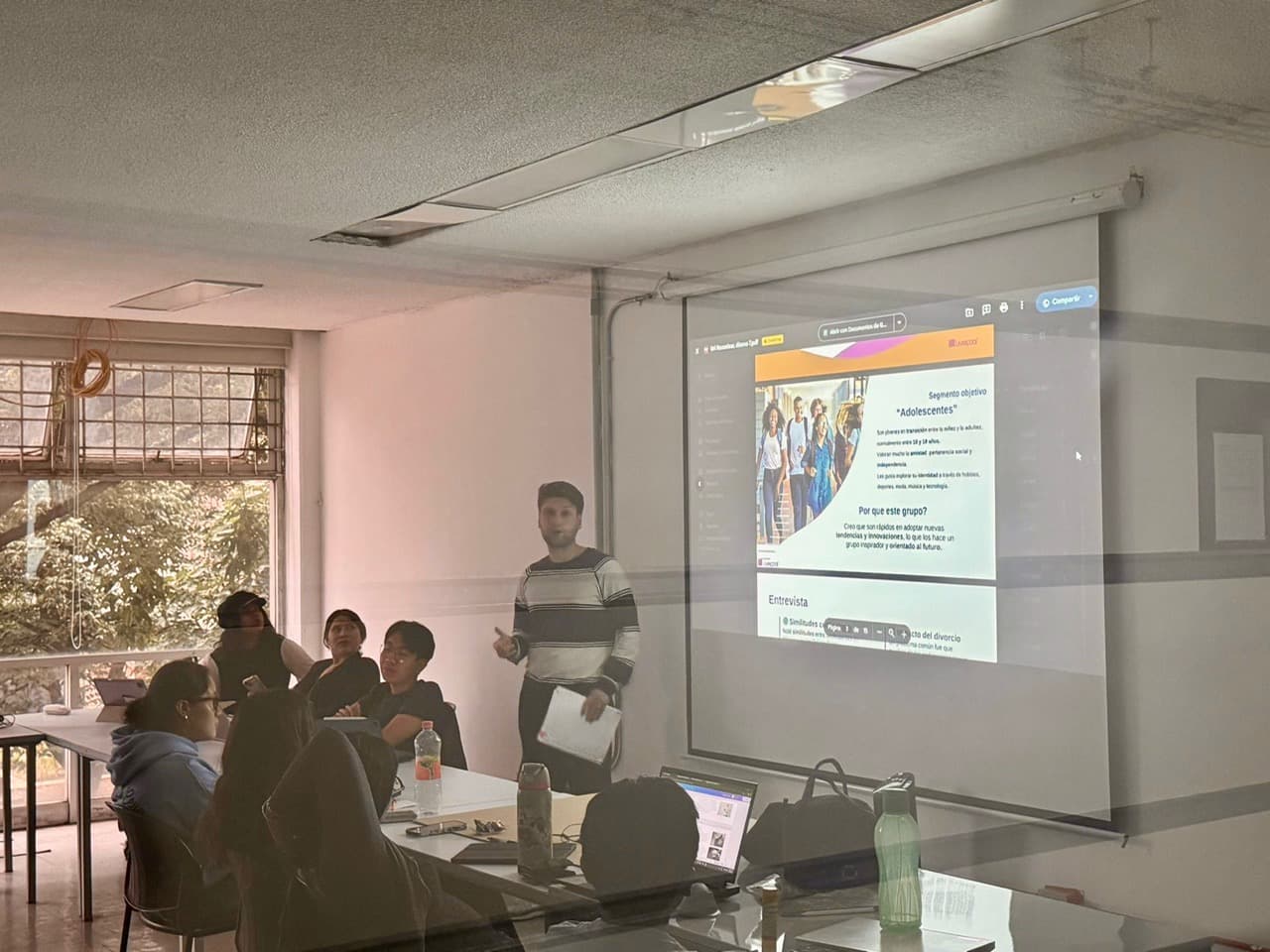 Presenting research to a studio group in Mexico City
