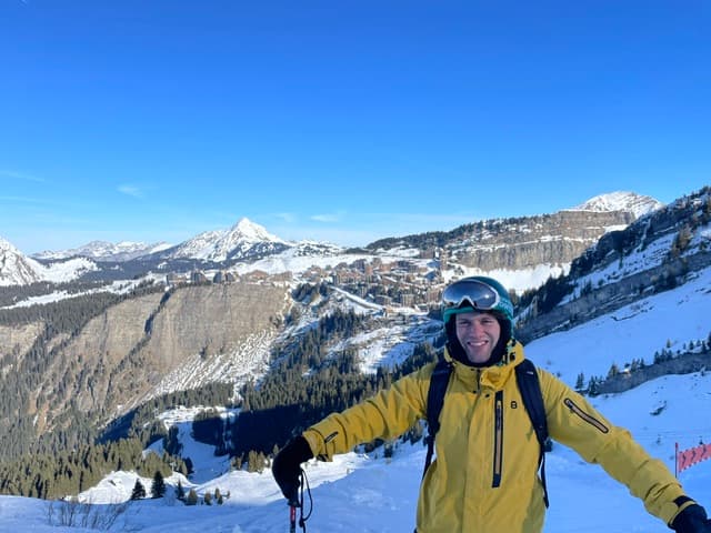 Skiing in the Alps